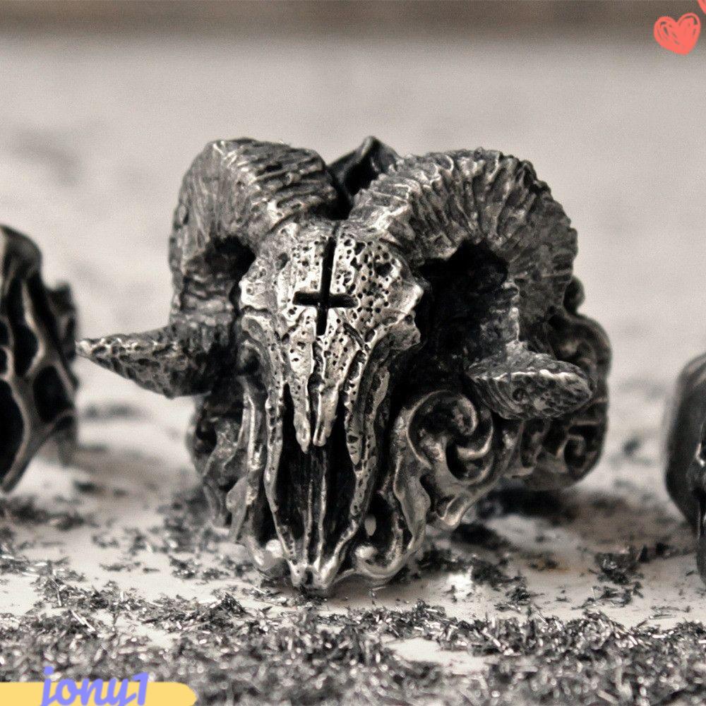 JONYE Nhẫn Họa Tiết Hình Đầu Lâu Cá Tính Dùng Làm Quà Tặng Cho Nam