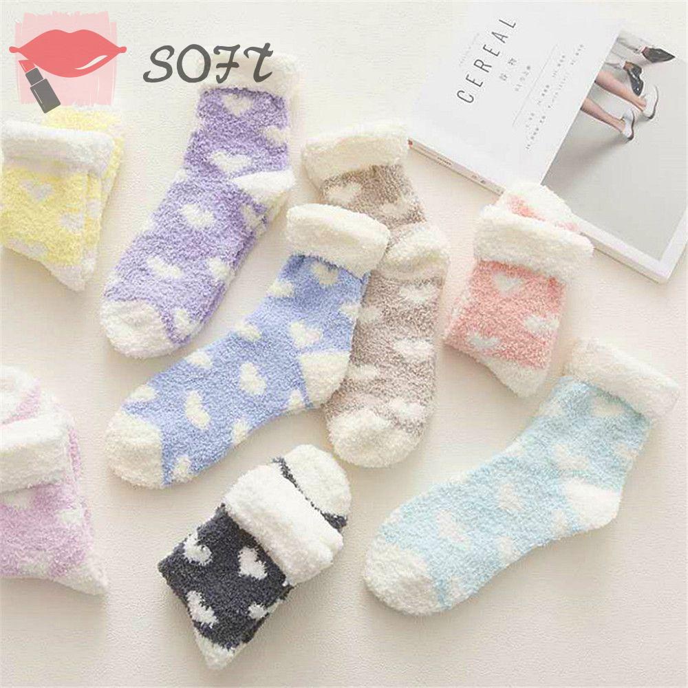 SOFTNESS Tất Lông Giữ Ấm Mùa Đông Kiểu Dáng Dễ Thương