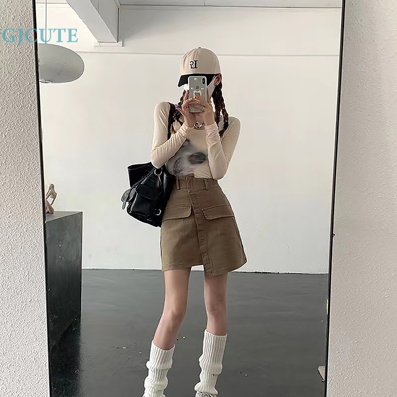 Chân Váy Chữ A Lưng Cao Lệch Tà Thời Trang Mùa Hè Cho Nữ