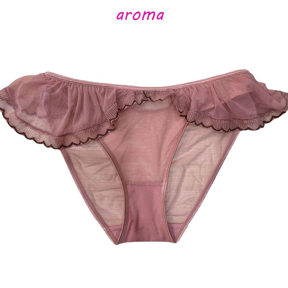 AROMA Quần Lót Cotton Lưng Vừa Phối Bèo Quyến Rũ Cho Nữ