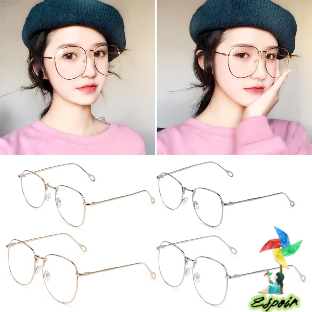 ESPO Mắt Kính Gọng Tròn Lớn Bằng Kim Loại Thời Trang