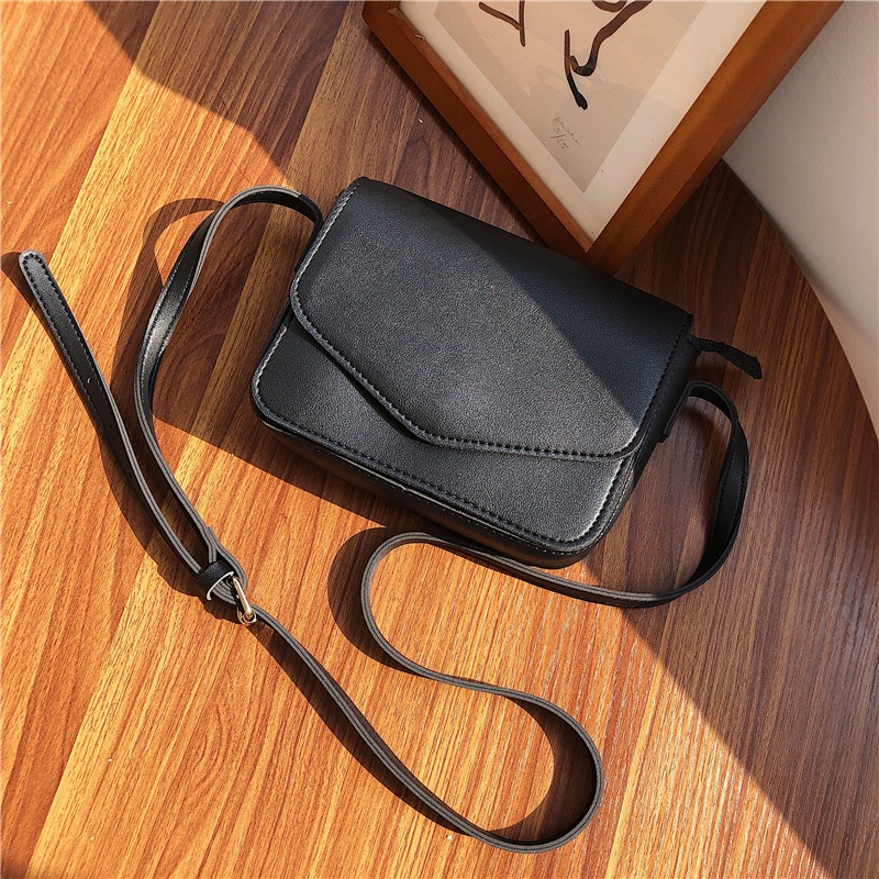 Túi Đeo Chéo Hình Vuông Nhỏ Đơn Giản Phong Cách Retro Hong Kong Cho Nữ