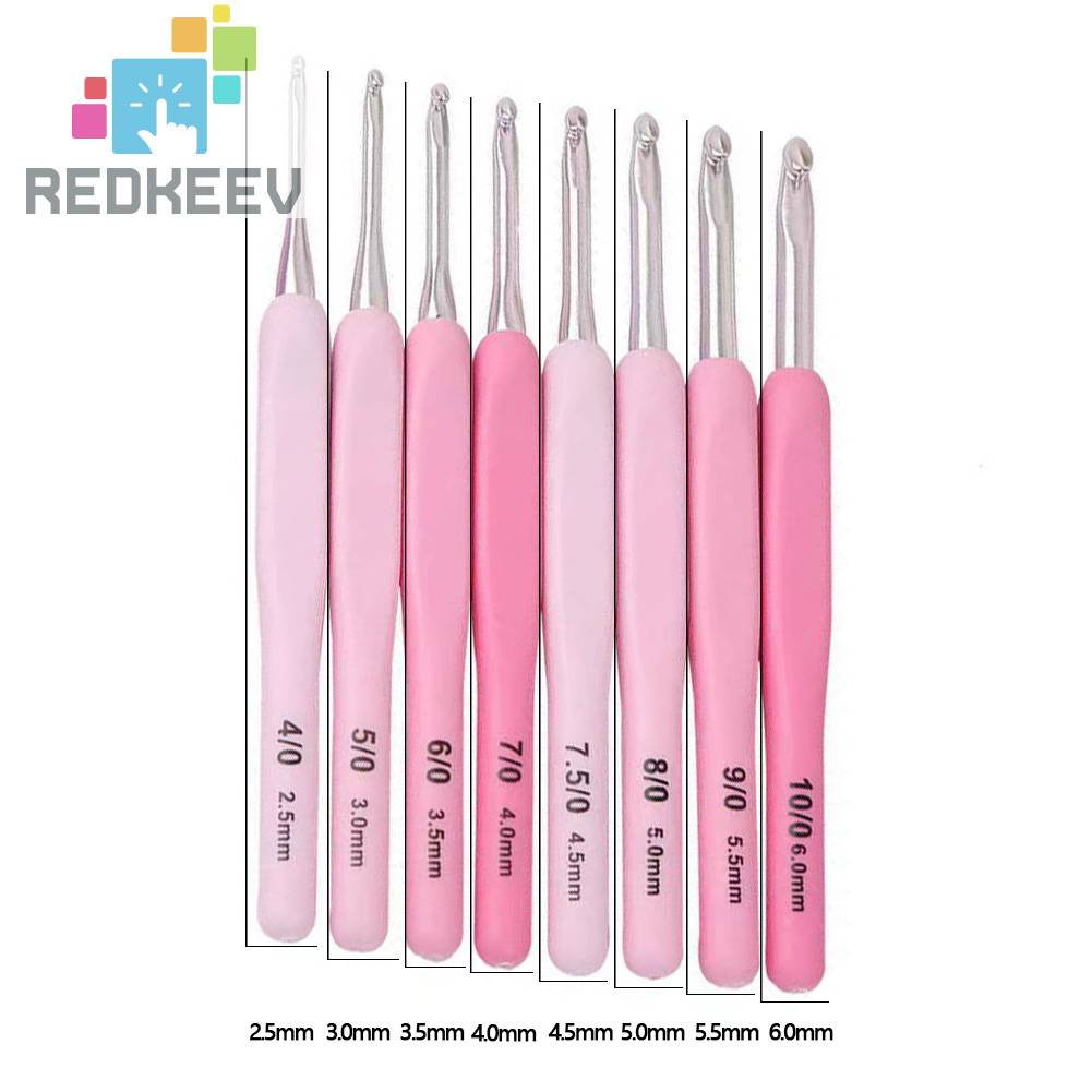 Set 8 Kim Móc Len Bằng Nhôm Màu Hồng