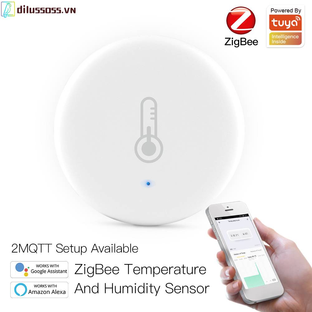 Thiết Bị Báo Động Nhiệt Độ Và Độ Ẩm Tuya ZigBee 3.0