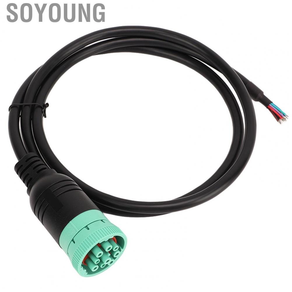 Soyoung J1939 9pin Female To Open Cable Diagnostic Adapter High Stability for Vehicle