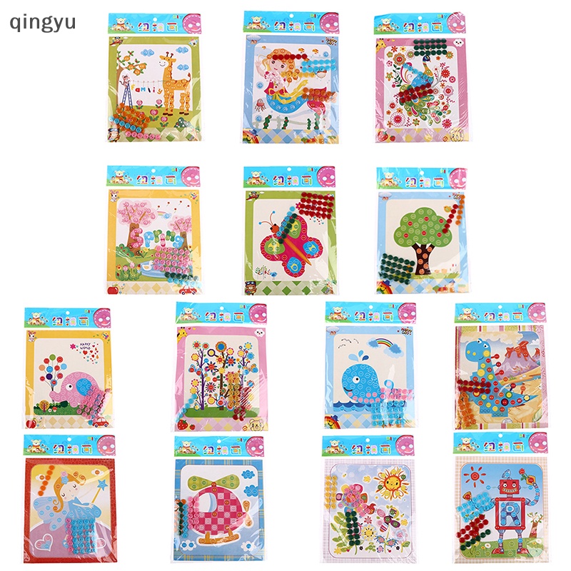 Bộ 5 Miếng Dán Nút Nhiều Màu Sắc Dùng Trang Trí Nghệ Thuật Thủ Công DIY