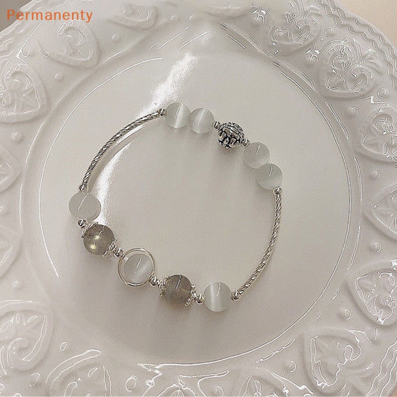 Vòng Đeo Tay Chuỗi Hạt Đá Opal Nhân Tạo Tự Nhiên Dễ Thương Thời Trang Cho Nữ