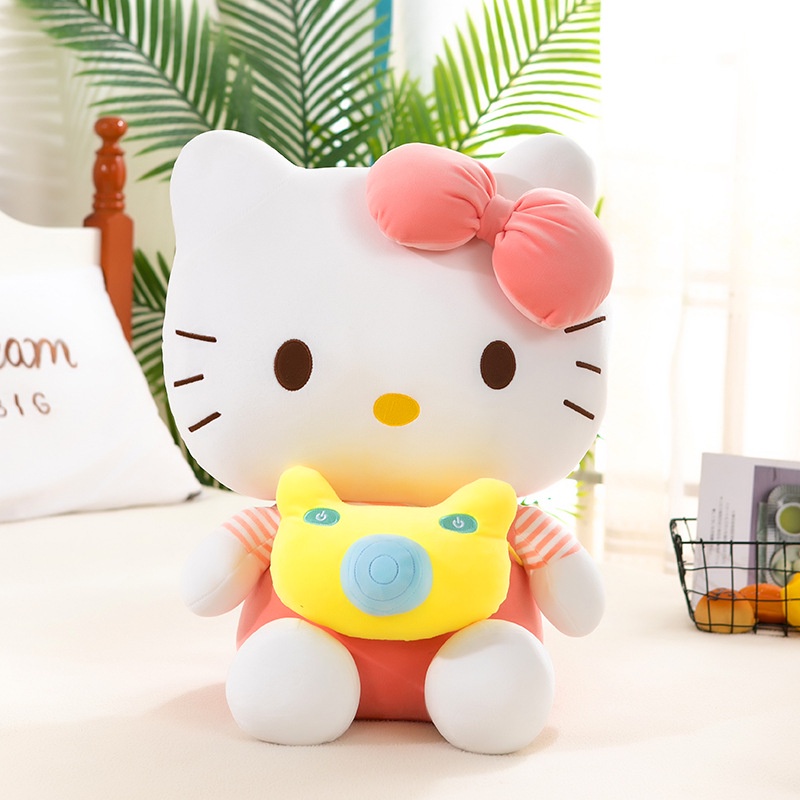 SANRIO Thú Nhồi Bông Hình Máy Ảnh Hello Kitty Cho Bé Gái