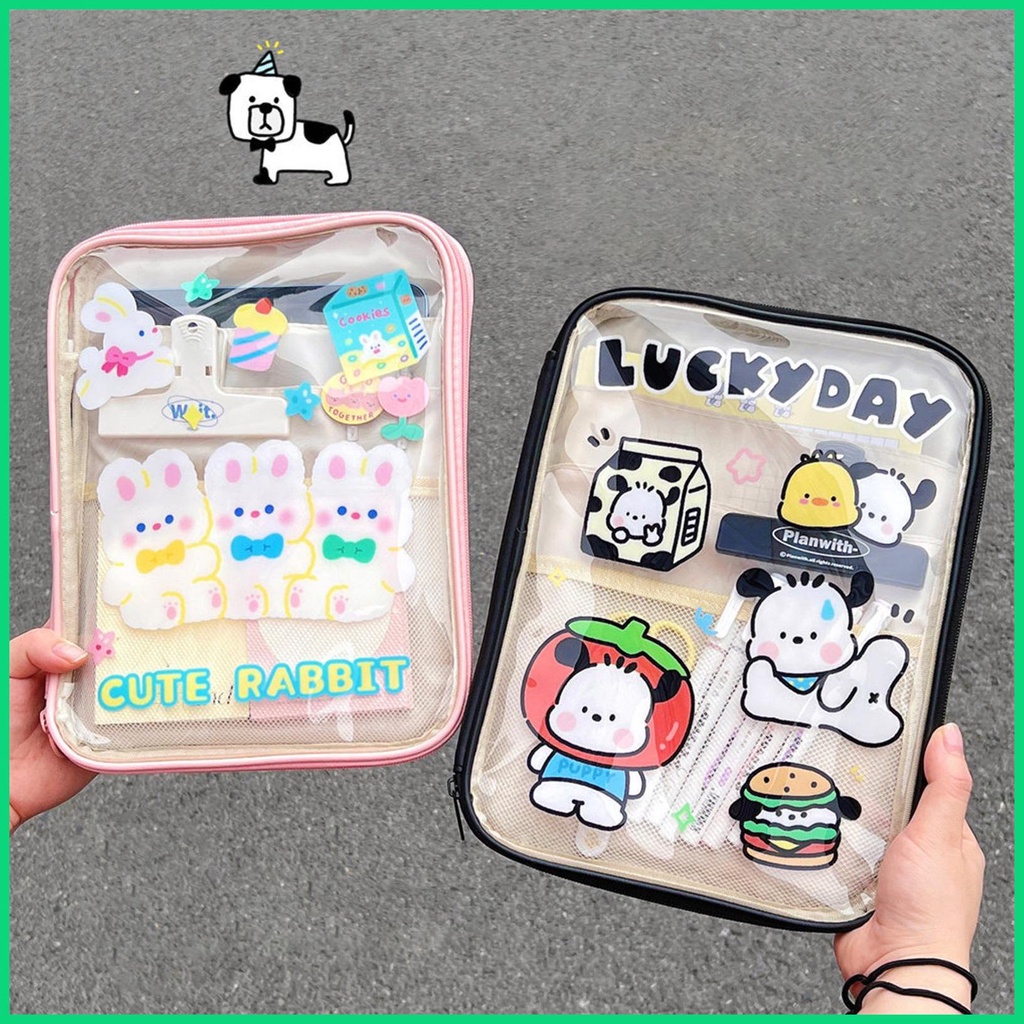 Túi Đựng Máy Tính Bảng Chống Sốc Có Khóa Kéo Họa Tiết Hoạt Hình Cho jiwvn