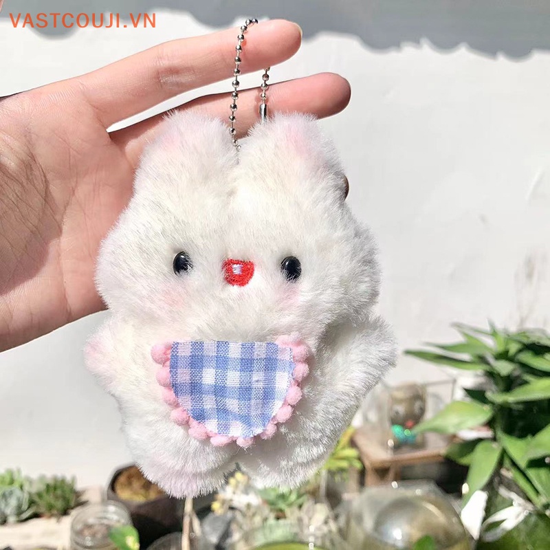 Móc Khóa Hình Thỏ Nhồi Bông Đáng Yêu DIY