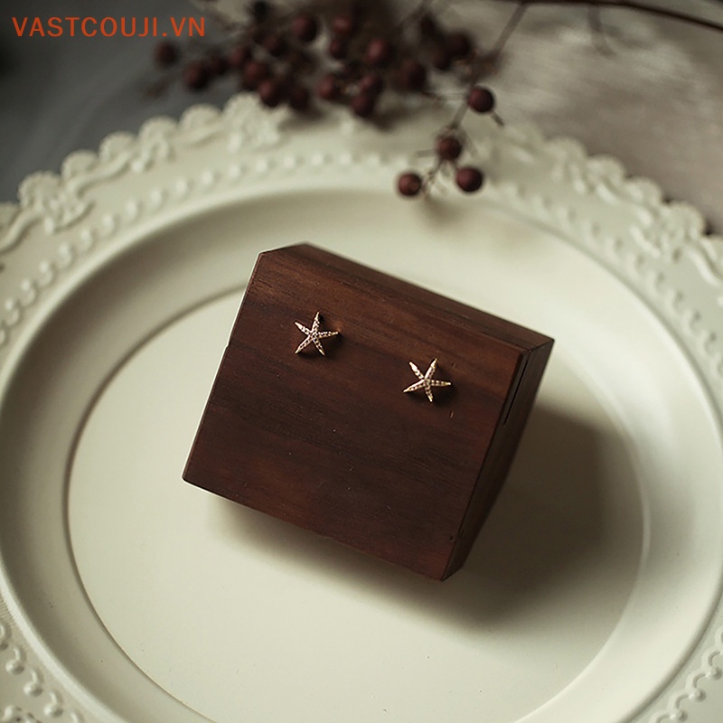 1 Đôi Bông Tai Hình Sao Biển Đính Đá Zircon Phong Cách Hàn Quốc Thời Trang Cho Nữ