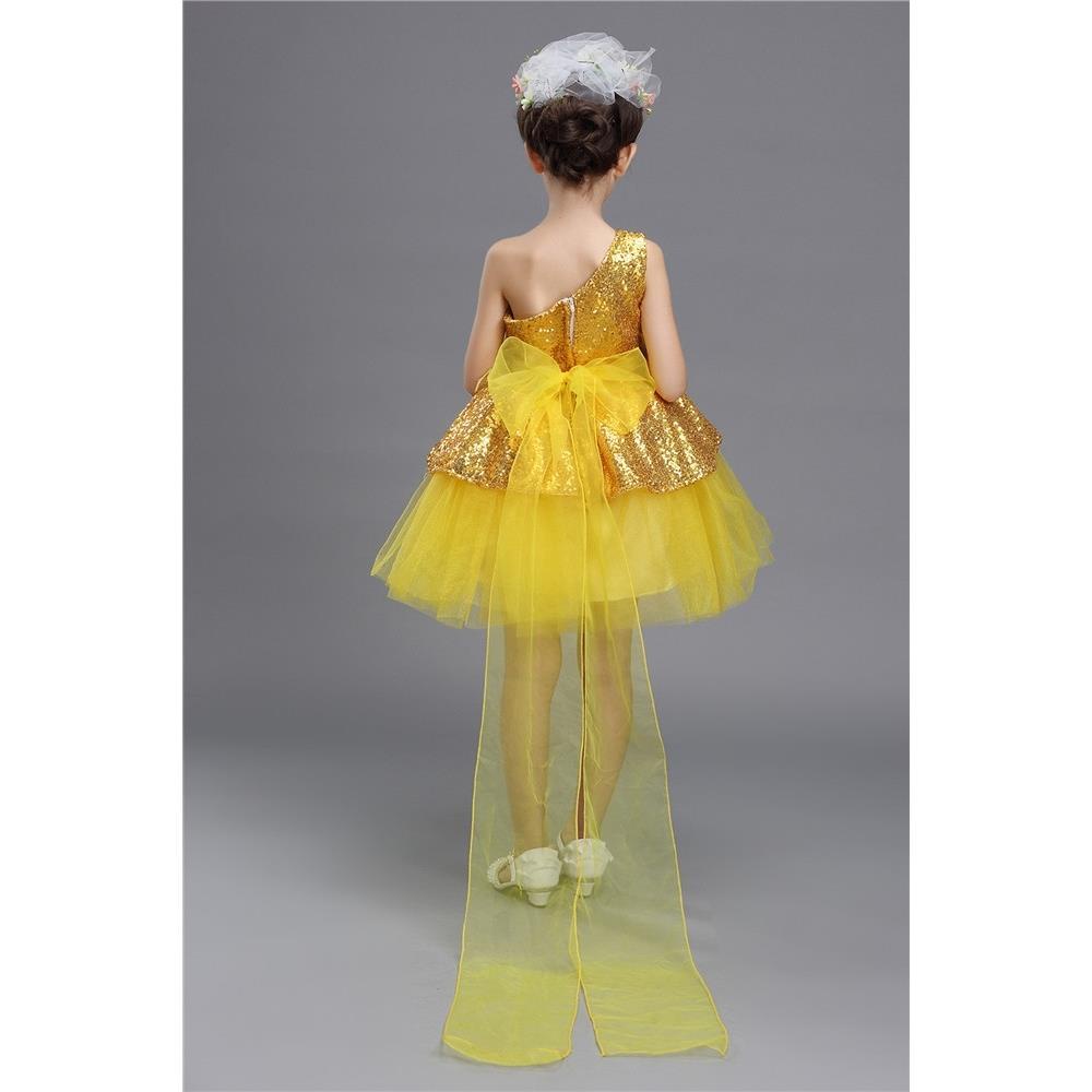 Đầm Công Chúa Nhảy Múa Lộng Lẫy Đính Kim Sa Lấp Lánh Cho Bé Gái Mẫu Giáo