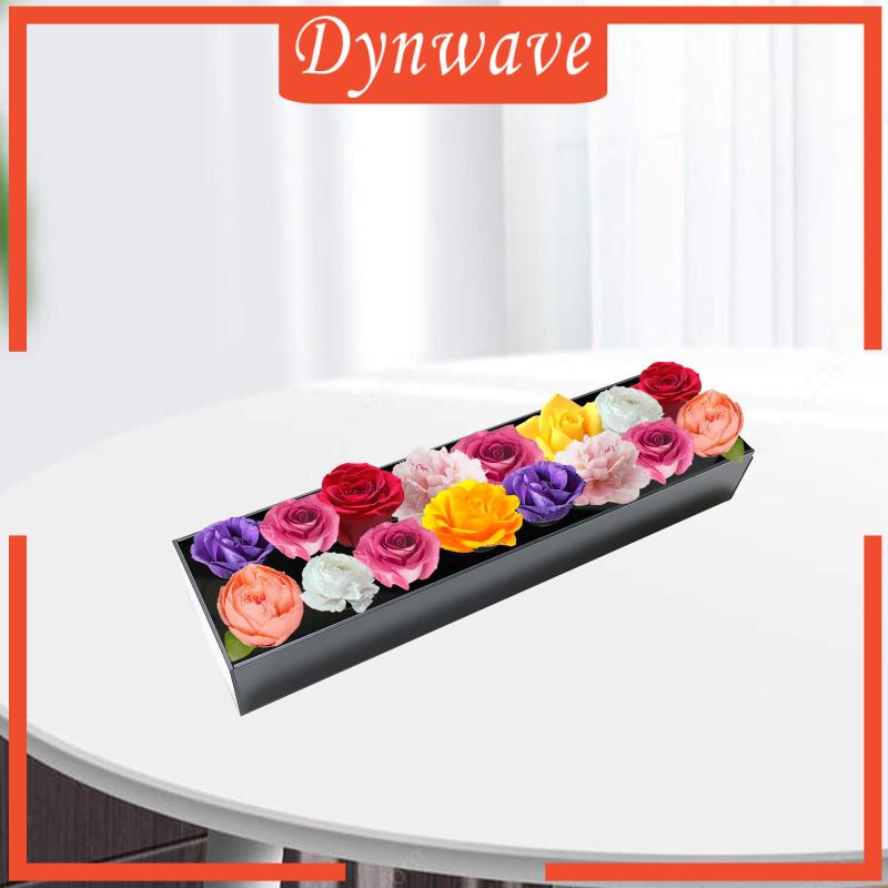 Bình Hoa Bằng Acrylic Hình Chữ Nhật Dùng Trang Trí Bàn Ăn