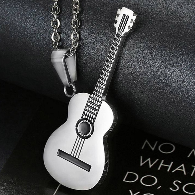 Ygt Vòng cổ Thép Titan Không Phai Hình Đàn Guitar Phong Cách Hip Hop Cho Nam Và Nữ