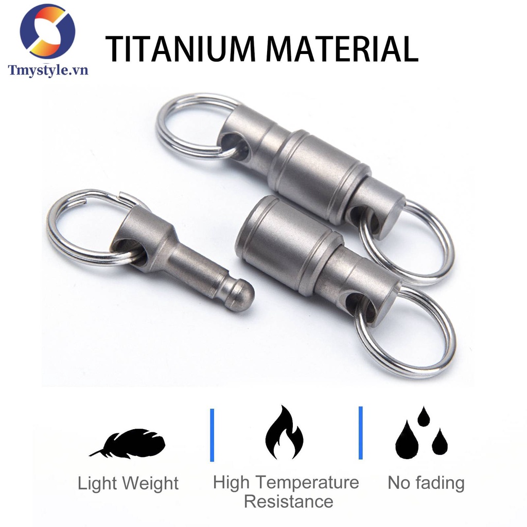 Móc Khóa Xe Hơi Bằng Hợp Kim Titan Hai Chiều Siêu Nhẹ