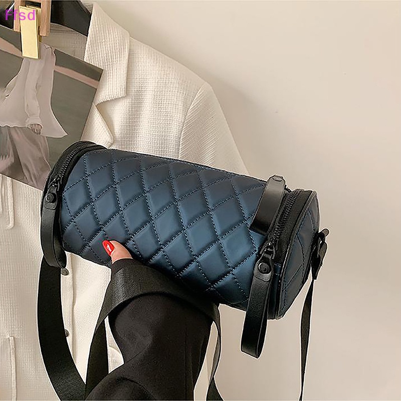 {Ffsd} Túi Đeo Chéo Một Bên Vai / Đeo Trước Ngực Đa Năng Hình Trụ Phong Cách Hàn Quốc Cao Cấp Dành Cho Nam Nữ * Bán Chạy