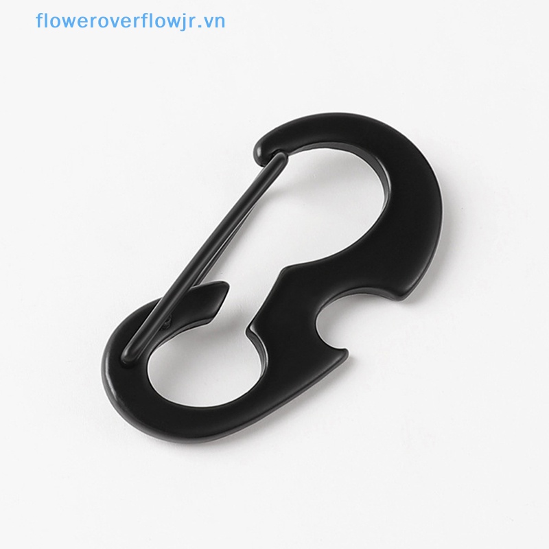 Móc Khóa Carabiner Kiêm Đồ Khui Nắp Chai Đa Năng Bằng Kim Loại