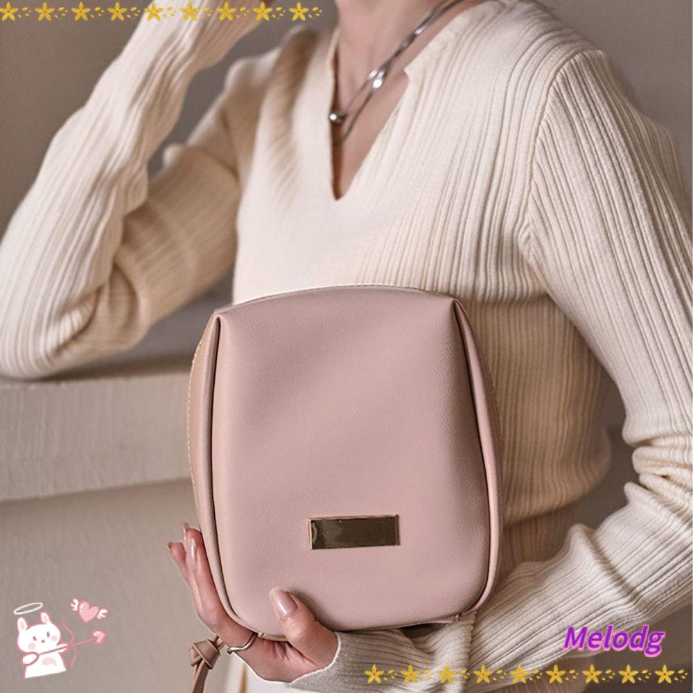 MELODG Túi Đựng Mỹ Phẩm Bằng Da PU Hai Lớp Chất Lượng Cao