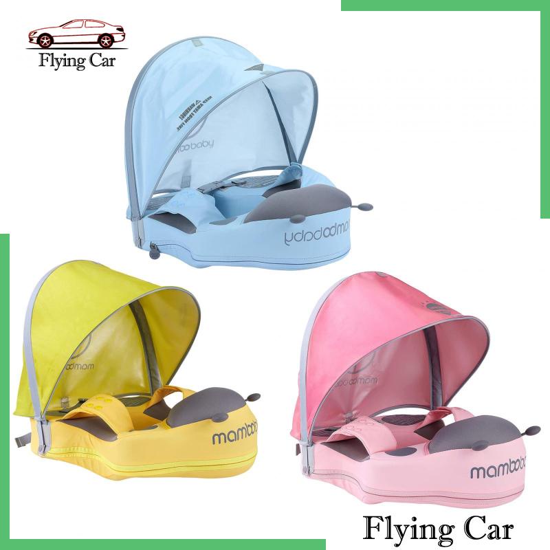 Phao Bơi Màu Trơn Mềm Mại Có Mái Hiên Cho Bé Trai