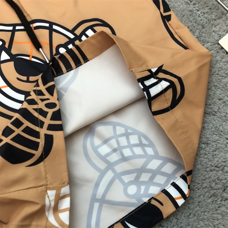 Moncler Quần Short Đi Biển Vải Dệt Nhanh Khô Họa Tiết Gấu Xinh Xắn