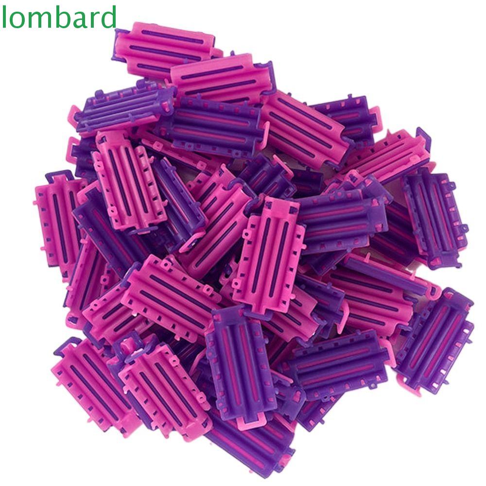 LOMBARD Set 40 / 45 Dụng Cụ Uốn Tóc Gợn Sóng Màu Tím Bằng Nhựa Có Thể Tái Sử Dụng