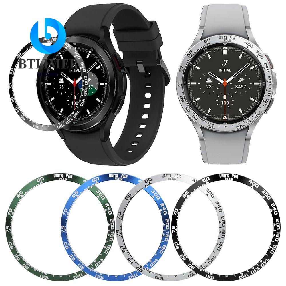BTLIMER Vòng Dán Bảo Vệ Bằng Kim Loại Cho Đồng Hồ Thông Minh Samsung Galaxy Watch 4 Classic 42mm 46mm