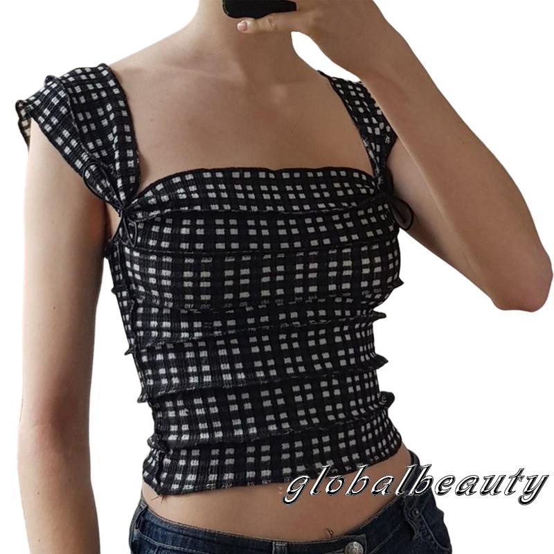 Áo Hai Dây Cổ Vuông In Họa Tiết Thời Trang Mùa Hè Cho Nữ