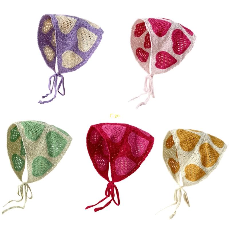 Flgo Băng Đô Bandana Hình Trái Tim Tinh Tế Làm Đạo Cụ Chụp Ảnh Cho Nữ