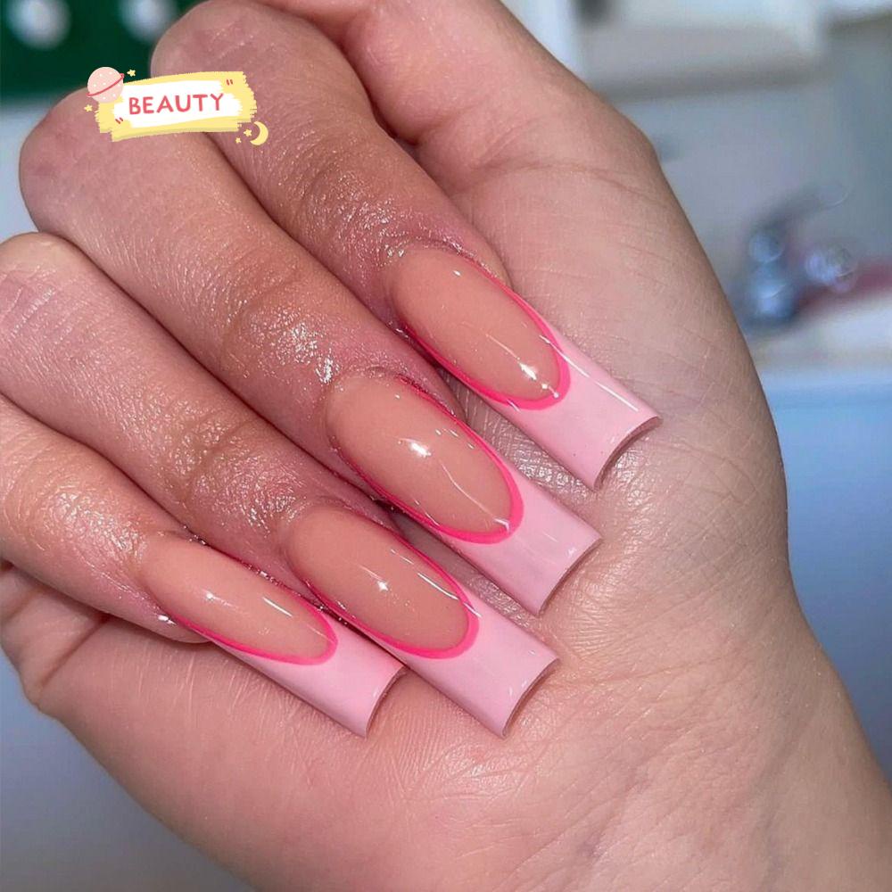 BEAUTY Bộ Móng Tay Giả Có Thể Tháo Rời Đầu Vuông DIY