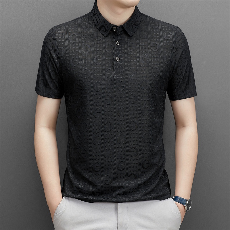 Áo Thun POLO Mỏng Tay Ngắn Cỡ Lớn Thoáng Khí Thời Trang Cho Nam