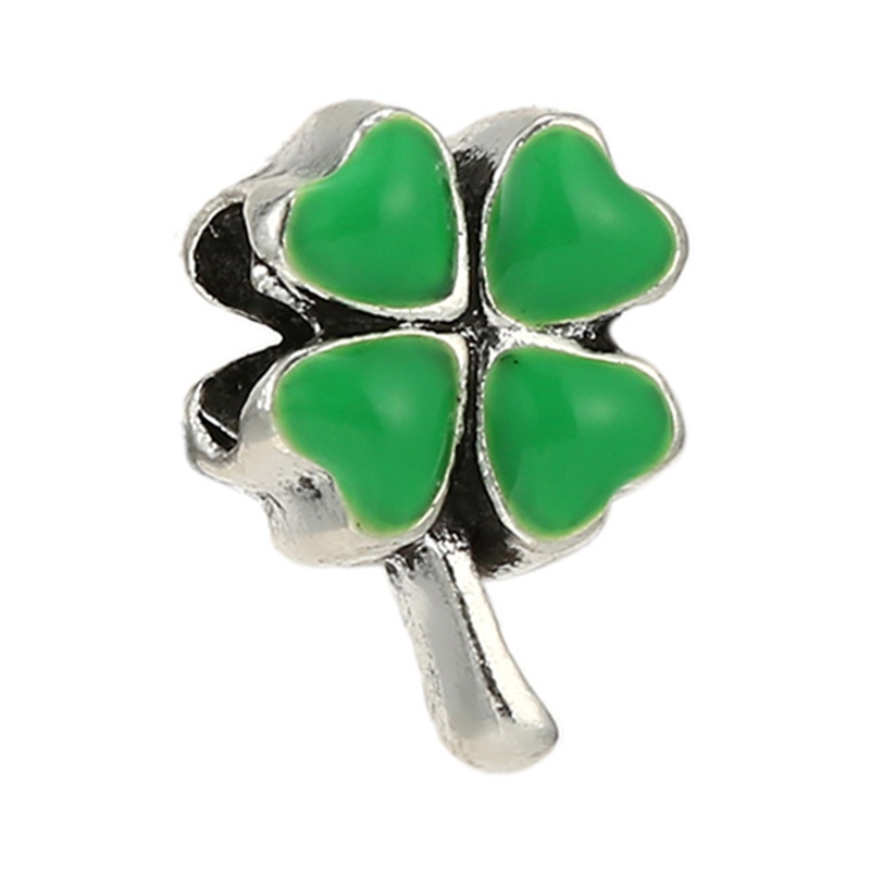 Hạt Charm Màu Xanh Lá / Bạc Phong Cách Vintage Phù Hợp Làm Trang Sức Cho Nữ