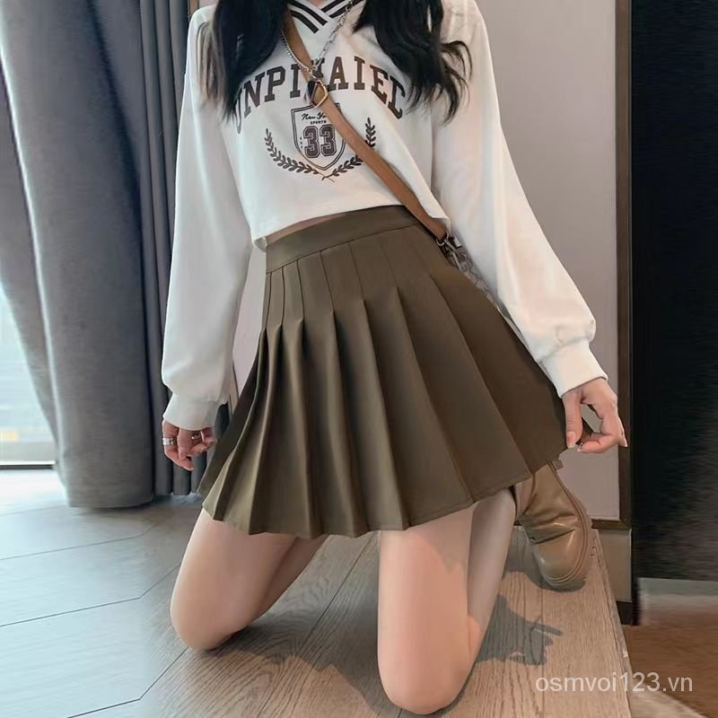 Hàng Có Sẵn Đồng Phục JK Chân Váy Ngắn Dáng Chữ a Xếp Ly Dễ Phối Đồ Chất Lượng Cao Phong Cách Preppy Mùa Xuân Hè Cho Nữ
