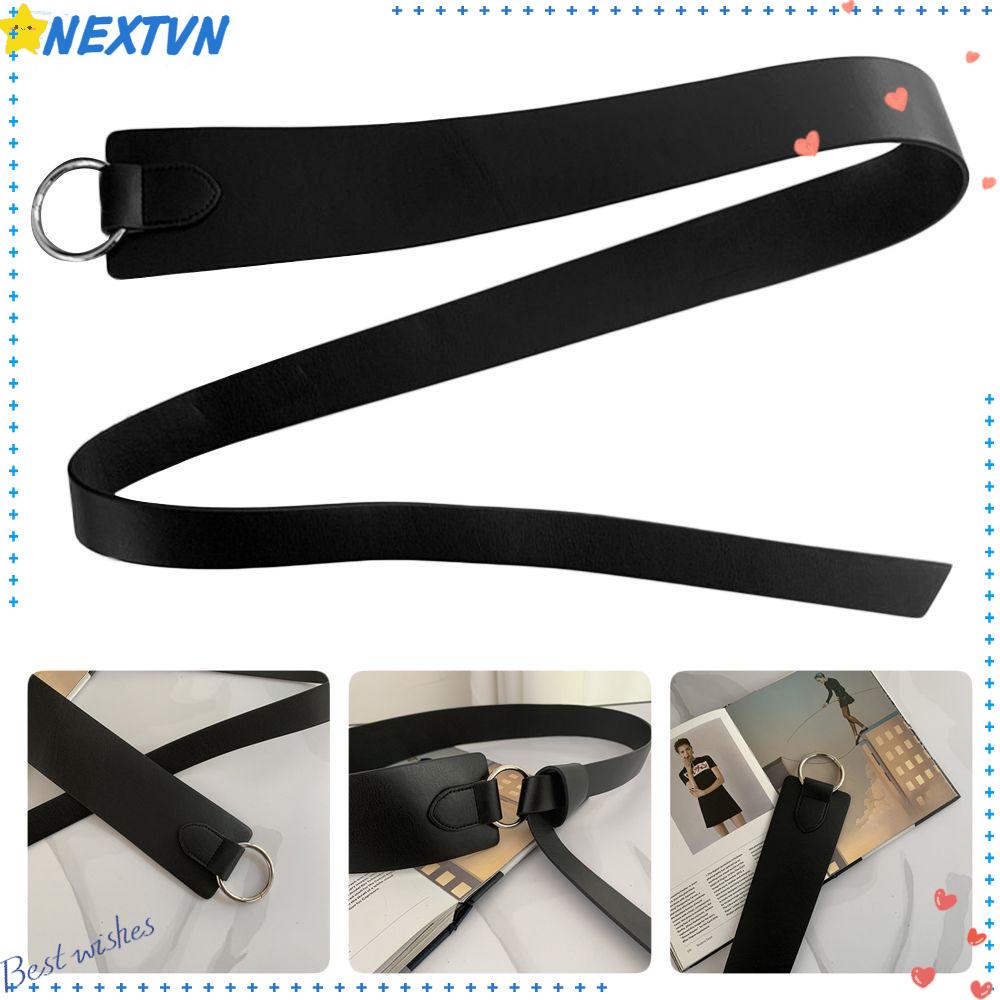 NEXTVN Thắt Lưng Da Pu Thắt Nút Hình Tròn Lớn Điều Chỉnh Được Thời Trang Cho Đầm Sweater / Áo Khoác