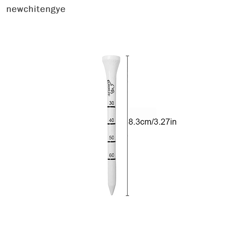 10 / 50 Phụ Kiện Gắn Bóng Golf Bằng Tre Màu Trắng 83mm Giảm Ma Sát