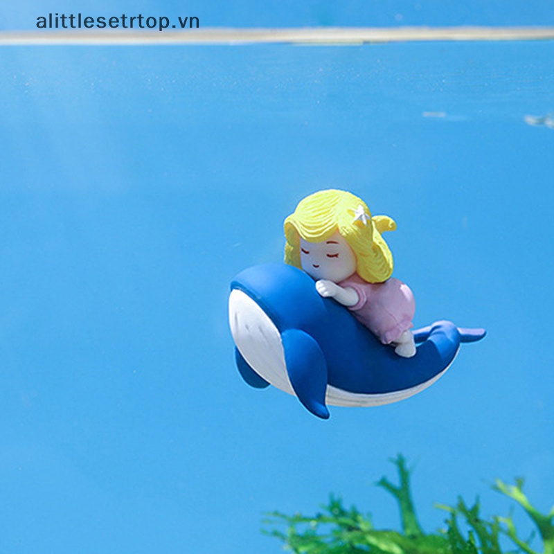 Alittlesetrtop 1pc floag fish s trang trí bể cá dễ thương trang trí cảnh quan.