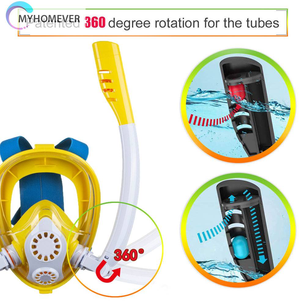 Mặt Nạ Lặn Có Kính Bơi Bảo Vệ Toàn Diện Dành Cho Trẻ Em