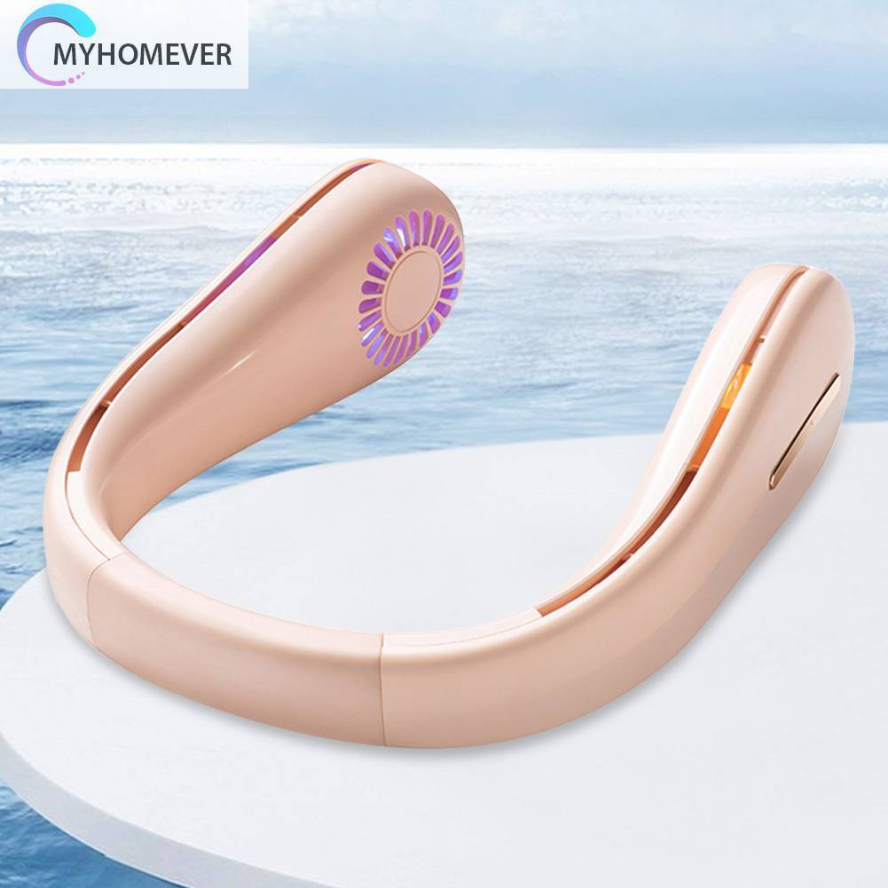 Quạt Làm Mát Đeo Cổ 3 Tốc Độ 2400Mah Tiện Dụng Mang Theo Du Lịch / Chơi Thể Thao