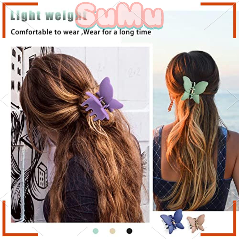 SUMU Kẹp Càng Cua Bằng Acrylic Hình Bướm Thời Trang