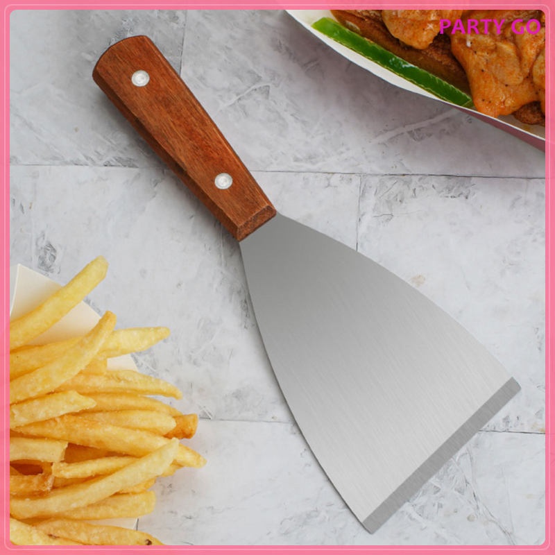 Set 3 Vỉ Nướng Bánh Kếp Bằng Thép Không Gỉ Tay Cầm Bằng Gỗ