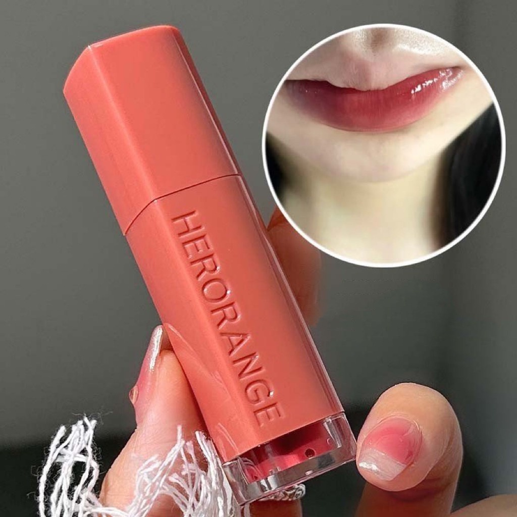 Son Kem Tint Bóng HERORANGE Bóng Thạch Căng Mọng Aqua Mirror Lip Glaze