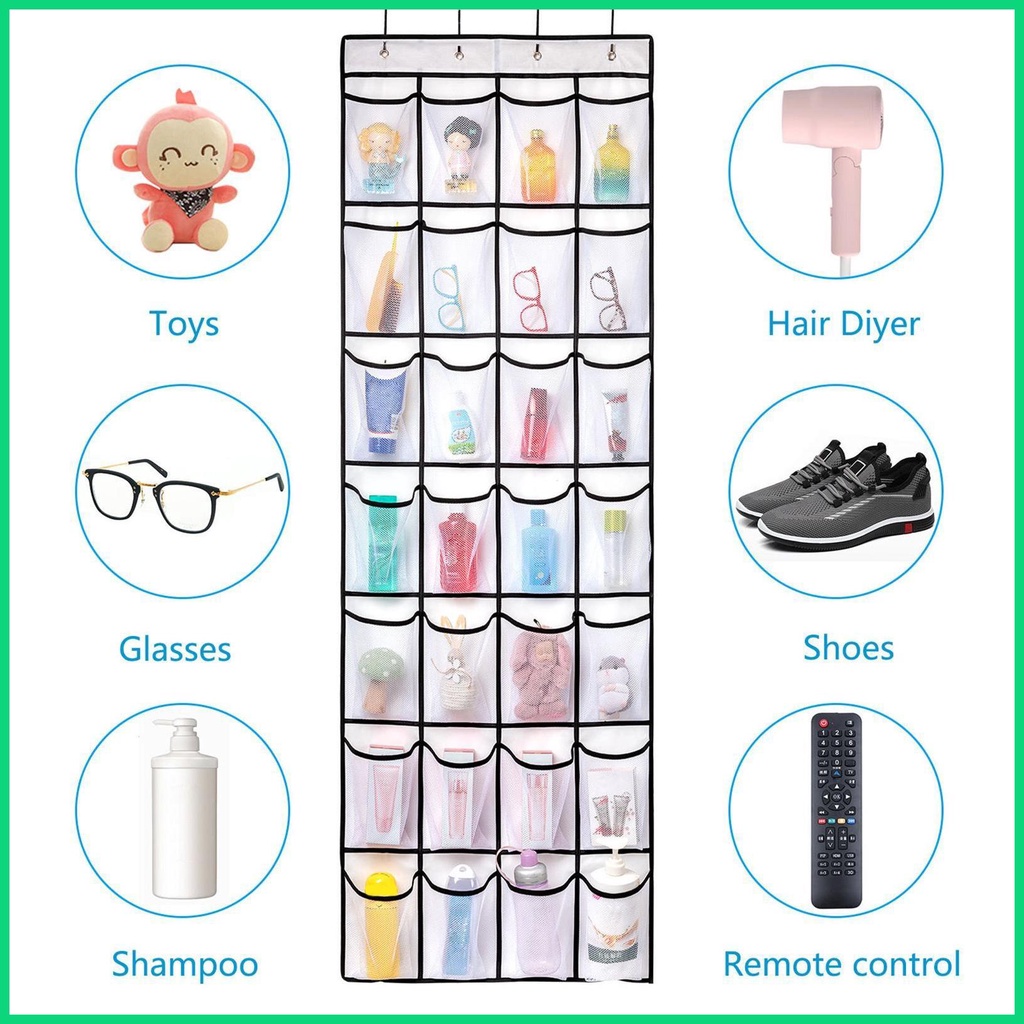 Giá Đỡ Đựng Giày 28 Ngăn Có Móc Treo Tiện Dụng