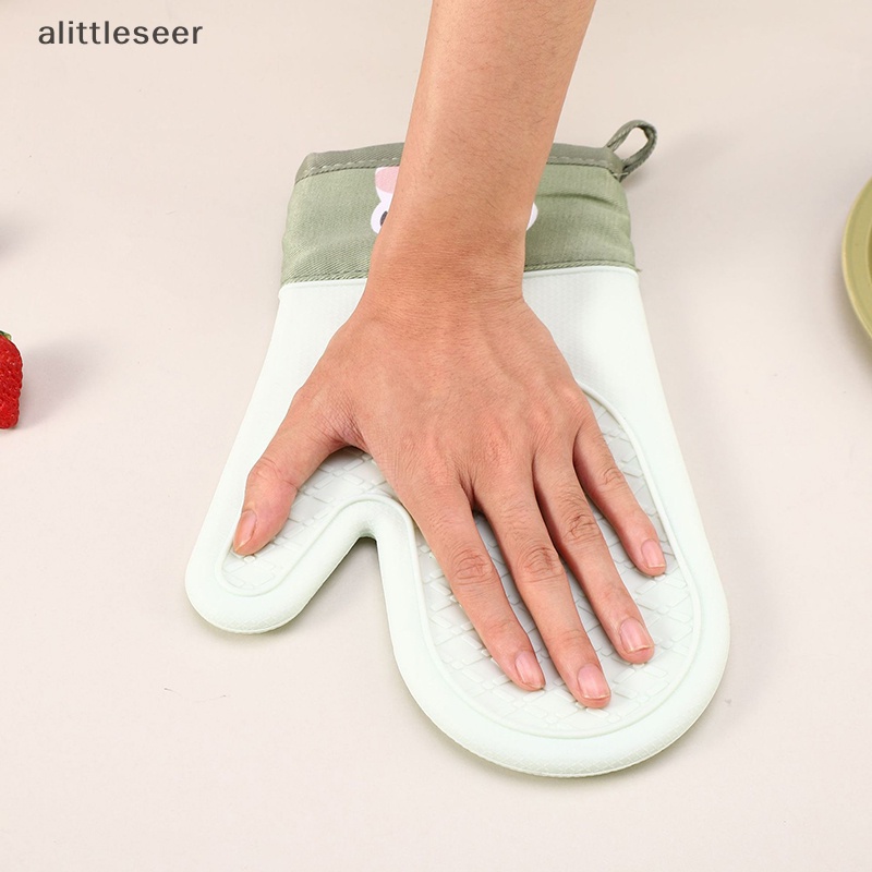 Găng Tay Silicone Và Cotton Hai Lớp Cách Nhiệt Dùng Cho Lò Vi Sóng / Nướng Bánh