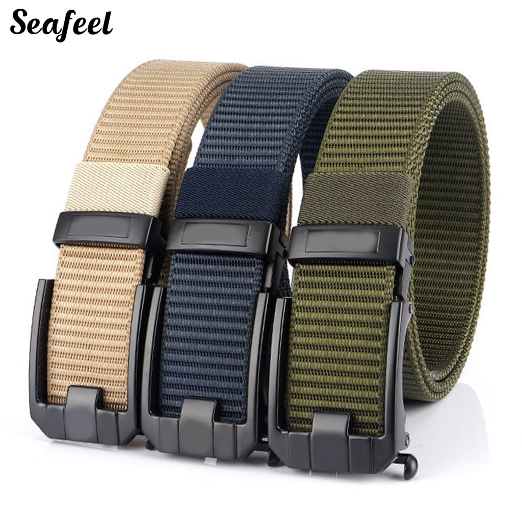 Thắt Lưng Dày Bản Rộng Cài Khóa Tự Động Có Thể Điều Chỉnh Cho Nam