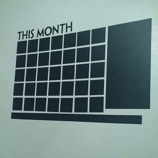 Bảng Đen Dán Tường Ghi Lịch Tháng Trang Trí Nhà Cửa / Văn Phòng