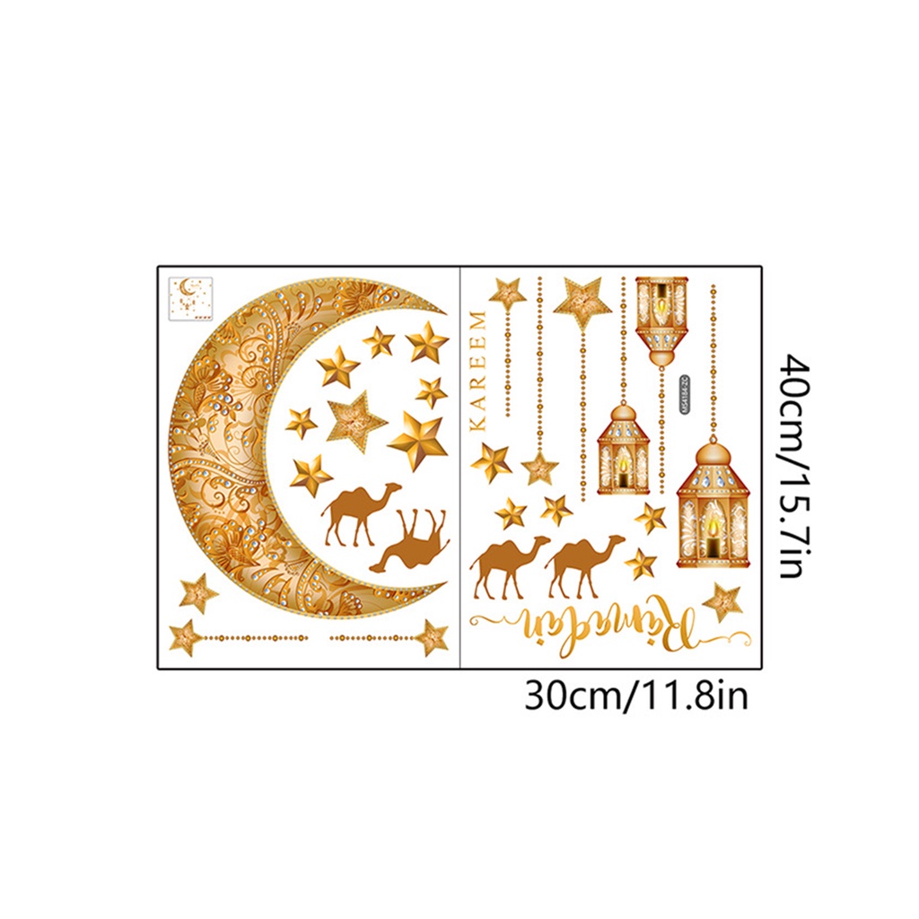 (Bất Ngờ) Bộ 2 Đề Can Dán Tường Tự Dính Họa Tiết Tinh Tế Trang Trí Lễ Hội Đông Nam