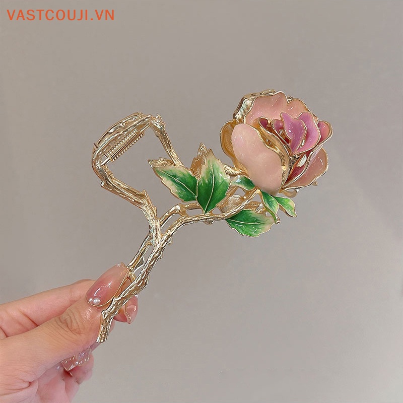 Kẹp Tóc Hoa Hồng VASTJI Phong Cách Trung Hoa Tinh Tế Thời Trang Cho Nữ VN