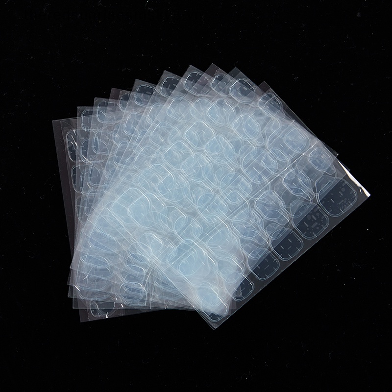 Set 1 / 10 Miếng Dán Nối Dài Móng Hai Mặt Trong Suốt Tự Dính