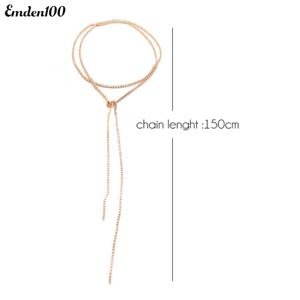 Vòng Cổ Choker Dáng Dài Đính Đá Thời Trang Cá Tính