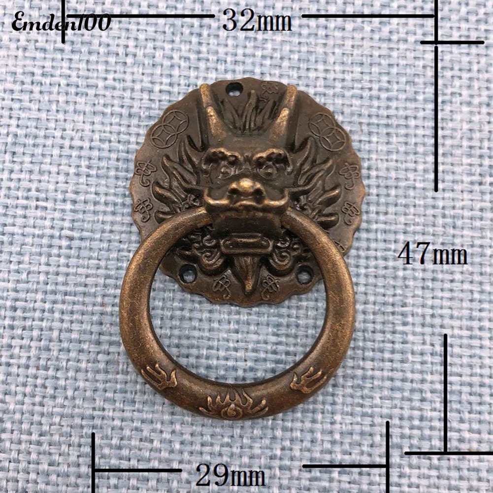 Set 2 Tay Nắm Ngăn Kéo Tủ Hình Rồng Phong Cách Vintage