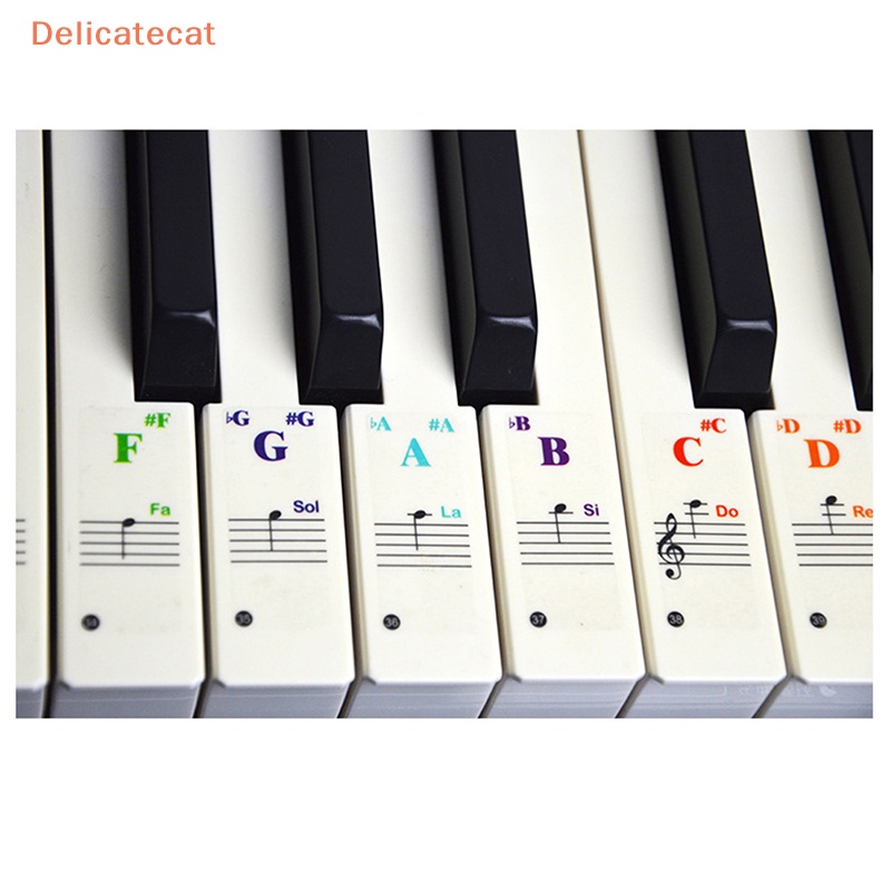 Bộ Sticker Dán Phím Đàn Piano Trong Suốt Nhiều Màu Sắc Dành Cho Trẻ Em